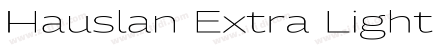 Hauslan Extra Light字体转换